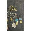 Image 7 : Assorted Earrings Including Michaelangelo Rhinestone and Pearl Dangles, Hoops, Wood Drops