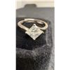 Image 3 : 1.0 Carat Princess Cut Moissanite Ring in 925S with White Gold Overlay, Resizeable, D, VVS1, GRA
