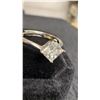 Image 4 : 1.0 Carat Princess Cut Moissanite Ring in 925S with White Gold Overlay, Resizeable, D, VVS1, GRA