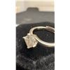Image 5 : 1.0 Carat Princess Cut Moissanite Ring in 925S with White Gold Overlay, Resizeable, D, VVS1, GRA
