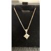 Image 2 : 925S 1.2ct Princess Cut Moissanite Lab Diamond Necklace, 16”-18”, Sterling Silver, White Gold