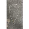 Image 4 : 925S 1.2ct Princess Cut Moissanite Lab Diamond Necklace, 16”-18”, Sterling Silver, White Gold