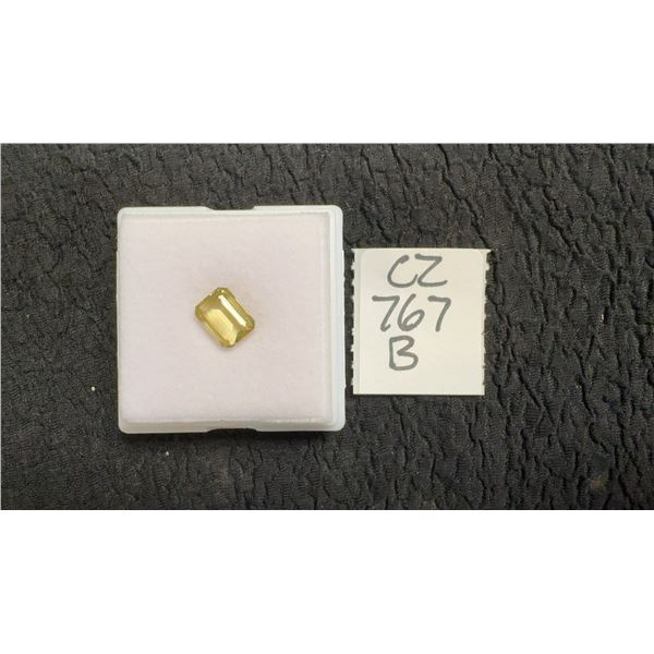 2.4 Carat Natural Lemon Quartz, Untreated, Emerald Cut, 6.8mm x 8.9mm