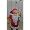 Image 2 : Santa Claus Blow Mold Figure with Toy Bag, Teddy Bear, Candy Cane, and More. 40” tall