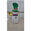 Image 4 : Snowman Blow Mold with Green Top Hat and Scarf, Yellow Broom, 31” tall