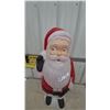 Image 2 : Vintage Blow Mold Santa Claus Figure with Bag and Black Boots, 33” tall