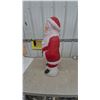 Image 4 : Vintage Blow Mold Santa Claus Figure with Bag and Black Boots, 33” tall