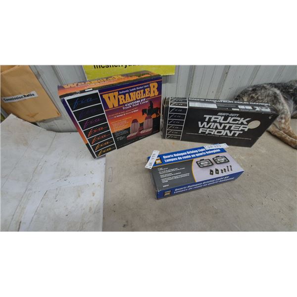 Wrangler Custom-Fit Truck Seat Cover, Heavy-Duty Truck Winter Front, and Quartz Halogen Driving