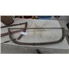 Image 5 : Vintage Wood Barrel and Two-Man Crosscut Saw, Bow Saw