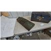 Image 5 : Vintage Blue Metal Toolbox and Green Metal Socket Set Box with Sockets