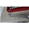 Image 3 : Socket Wrench Set with Ratchet, Breaker Bar, Extension, and Sockets in Metal Case. 1” drive