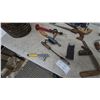 Image 5 : Vintage Hand Tools: Brace Drills, Hand Saws, Vise, Combination Square