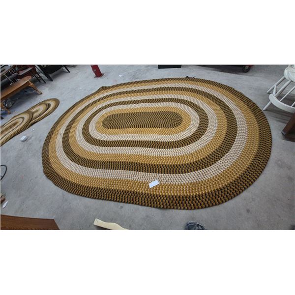 Braided Oval Area Rug and Small Braided Oval Area Rug. 132”×98”