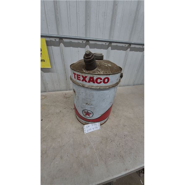 Vintage Texaco 5 Imperial Gallon Oil Can with Spout and Handle