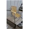 Image 2 : Vintage Folding Lawn Chair, Small stand, and Long copper Planter