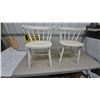 Image 1 : Pair of White Painted Spindle-Back Caboose Chairs