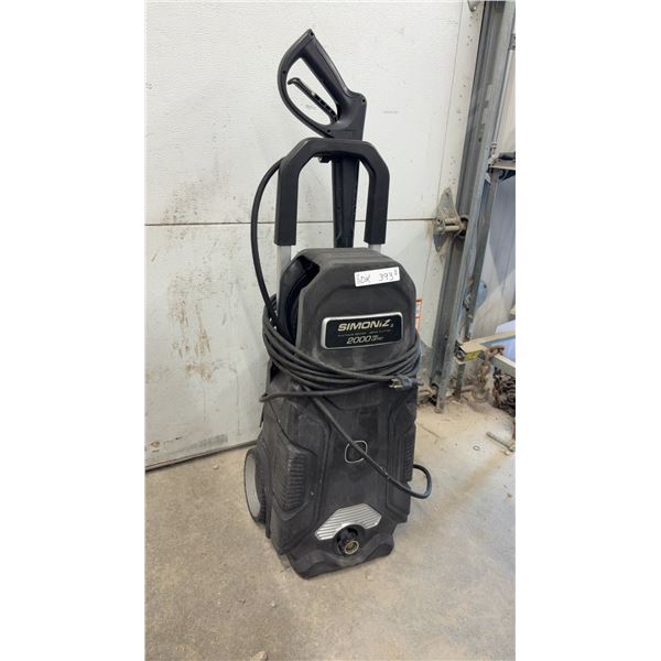 Simoniz Platinum Series 2000 PSI Electric Pressure Washer with Hose and Spray Gun