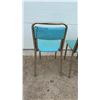 Image 4 : Vintage Mid-Century Chrome Tubular Frame Chairs With Turquoise Vinyl Seats, Set of 3