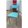 Image 5 : Vintage Mid-Century Chrome Tubular Frame Chairs With Turquoise Vinyl Seats, Set of 3