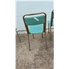 Image 6 : Vintage Mid-Century Chrome Tubular Frame Chairs With Turquoise Vinyl Seats, Set of 3