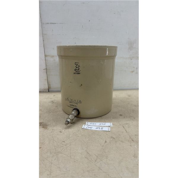 Medalta Potteries 3-Gallon Stoneware Ice Water Dispenser Crock with Metal Spigot