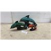 Image 1 : Three Blue Mountain Pottery Dolphin Figurines, Collingwood Canada, Largest 9 3/4 × 16 /2”