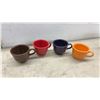 Image 4 : Fiestaware Homer Laughlin Pink Bowls, Peach Teapot, and Multicolor Mugs, 10 Pieces