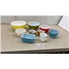 Image 1 : Vintage Pyrex Primary Colors Nesting Mixing Bowl Set, Dots Bowl, Refrigerator Dishes