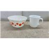 Image 7 : Vintage Pyrex Primary Colors Nesting Mixing Bowl Set, Dots Bowl, Refrigerator Dishes
