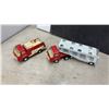 Image 3 : Tonka, Matchbox, Ertle and More Diecast Vehicles Including Fire Trucks, Buses, Tractor, and Car