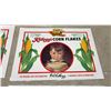 Image 2 : Dare Metal Advertising Sign, 8 1/2 × 15” and Kellogg's Corn Flakes 85th Anniversary Place Mats