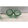 Image 6 : Vintage Coca-Cola Metal Serving Tray, Green Glass Coca-Cola Mugs, and A&W Root Beer Mug