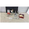 Image 1 : Vintage Kitchenware, Glass Syrup Dispensers, Coffee Carafe, Napkin Dispenser, Crystal Creamer