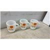 Image 2 : Vintage 15 Milk Glass Mugs, Fire King, Federal, McDonald's, OXO, Bonanza, Gingham Patterns