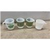 Image 5 : Vintage 15 Milk Glass Mugs, Fire King, Federal, McDonald's, OXO, Bonanza, Gingham Patterns