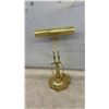 Image 2 : Polished Brass Bankers Piano Desk Lamp with Adjustable Arm and Octagonal Fluted Base