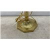 Image 3 : Polished Brass Bankers Piano Desk Lamp with Adjustable Arm and Octagonal Fluted Base