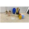 Image 1 : Ceramic Collie Dog Bookends, Vases, Depression Glassware, Tupperware Cups