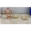 Image 6 : Ceramic Collie Dog Bookends, Vases, Depression Glassware, Tupperware Cups