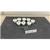 Image 1 : Vintage White Ceramic Drawer/Cabinet Knobs with Screws, Set of 8