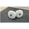 Image 4 : Vintage White Ceramic Drawer/Cabinet Knobs with Screws, Set of 8