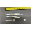 Image 4 : Assortment of Vintage Folding Pocket Knives Including Case XX Trapper and Buck 110-Style Lockbacks