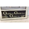 Image 3 : Rustic Farmhouse "Good Food Good Friends Good Times" Sign with Chicken Wire Photo Display