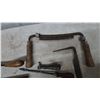 Image 2 : Assorted Antique and Vintage Hand Tools: Drawknife, Corkscrews, Awls, nail pullers