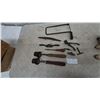 Image 1 : Assorted Hand Tools: Hack Saw, handled planer Spokeshave, Scrapers, Pliers