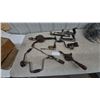 Image 1 : Assorted Hand Drills, Braces, and Woodworking Tools
