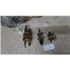 Image 1 : 4 Antique Brass and Glass Oilers, Various Sizes, One Double
