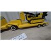 Image 3 : Vintage 1970s Tonka Pressed Steel Lowboy Truck with Mighty Scrambler Excavator