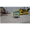 Image 5 : Vintage 1970s Tonka Pressed Steel Lowboy Truck with Mighty Scrambler Excavator