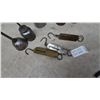 Image 2 : Assorted Oil Cans, Metal oil Pitcher, and 3 Spring Scales